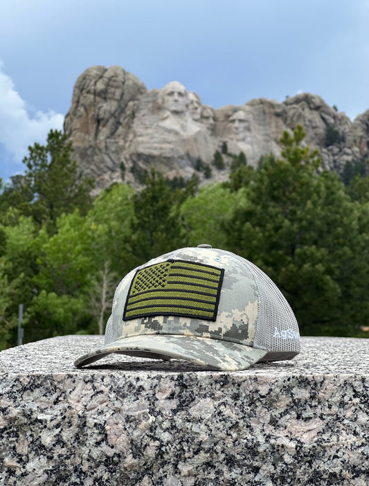 Digital Camo American Flag Hat