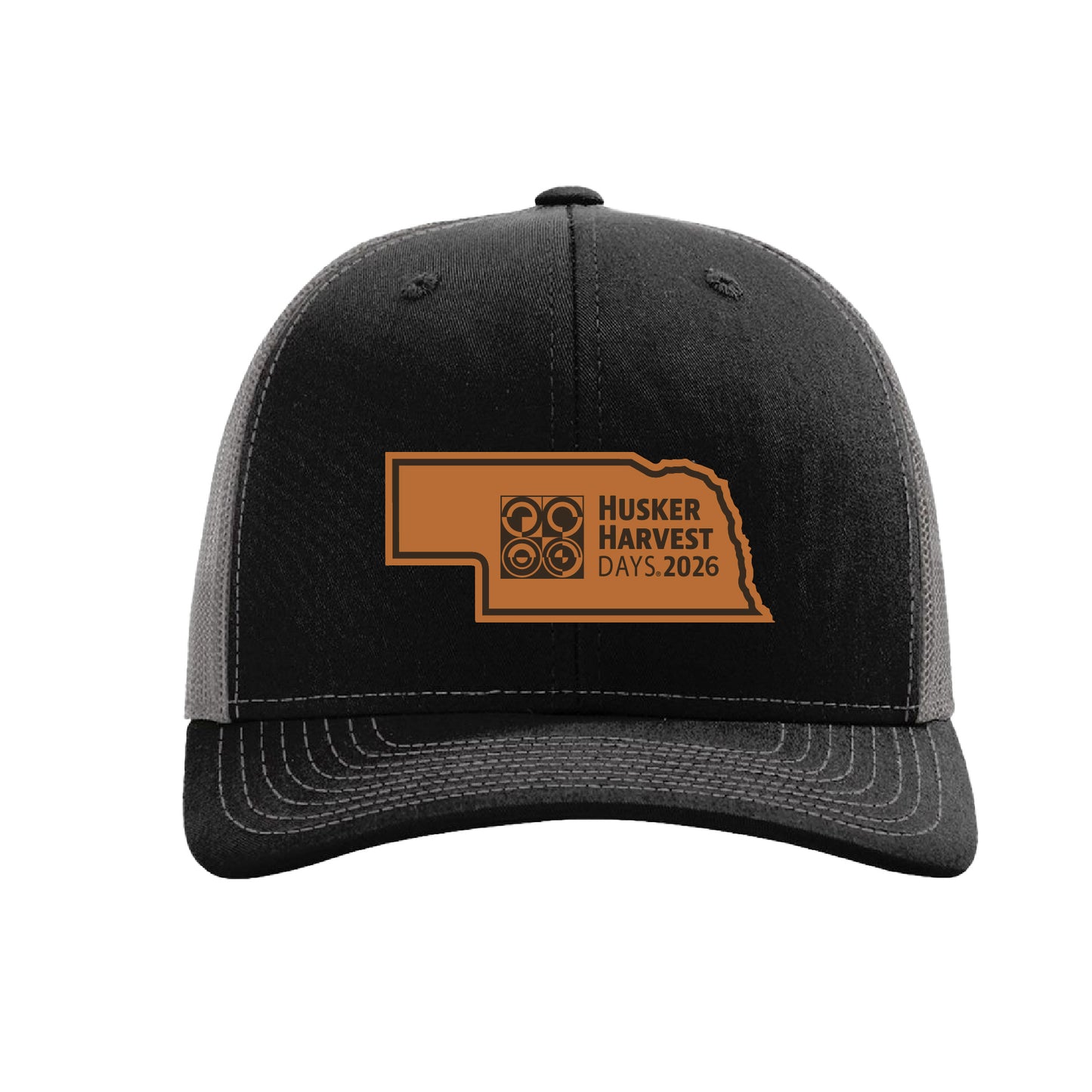 Husker Harvest Days Nebraska Leather Patch Hat