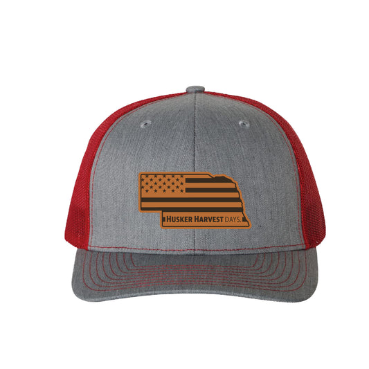 Husker Harvest Days Nebraska USA Leather Patch Hat