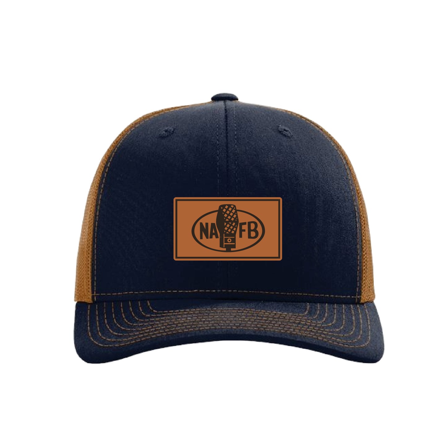 NAFB Navy/Caramel Leather Patch